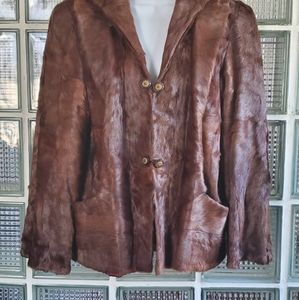 Vintage calfskin fur coat